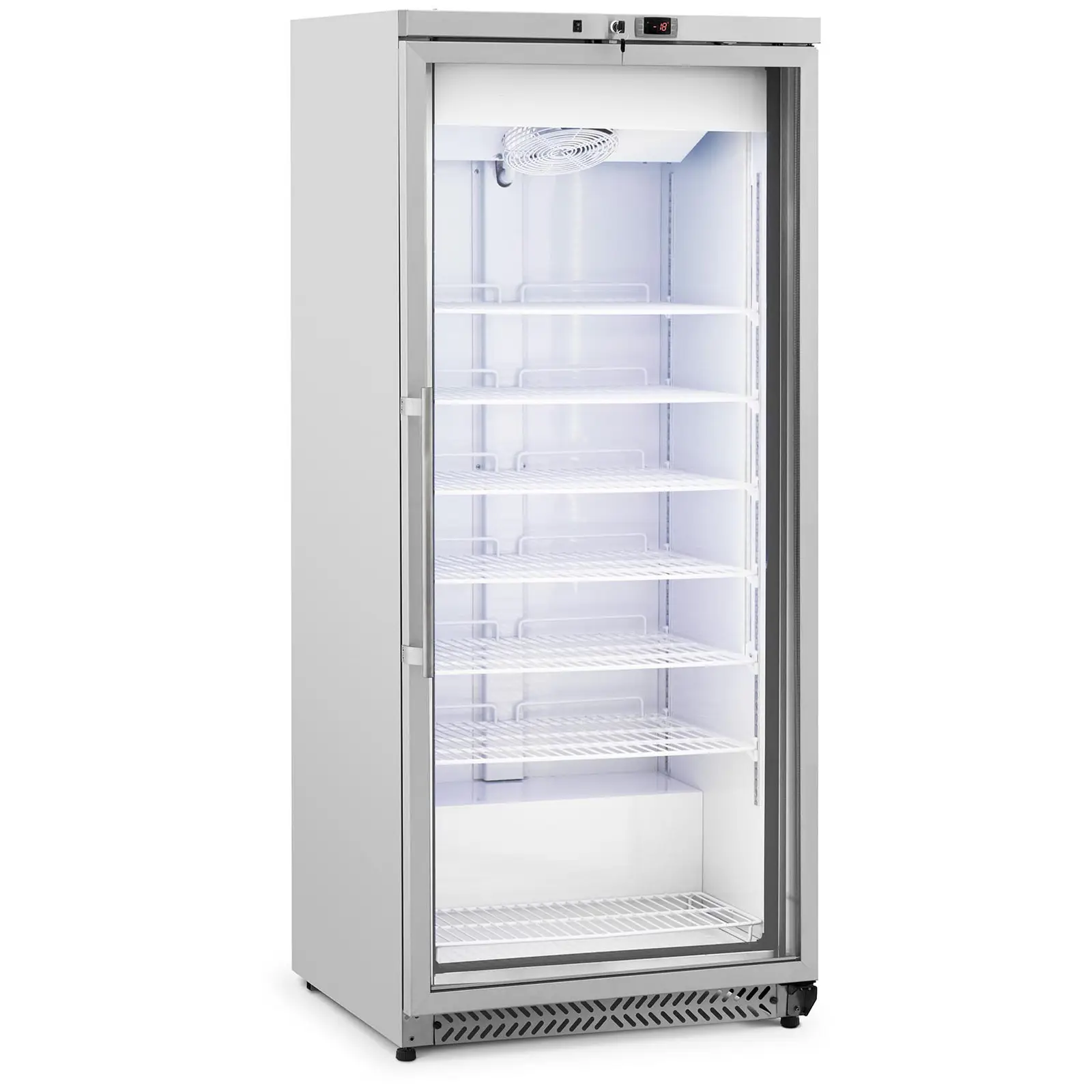 Arca congeladora de gaveta - 580 l - Royal Catering - porta de vidro - prata - refrigerante R290