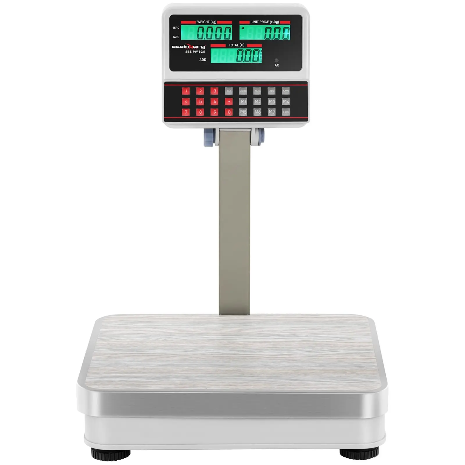 Balança de pesagem digital com ecrã LCD elevado - 60 kg / 5 g