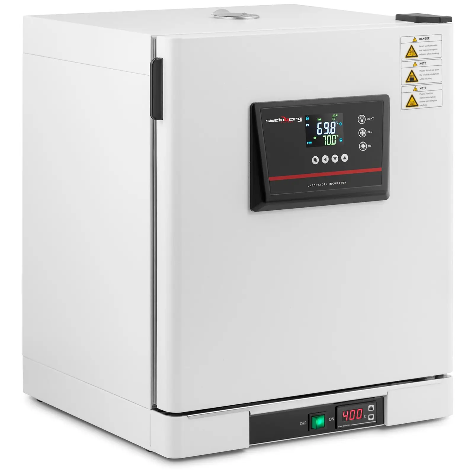 Incubadora de laboratório - até 70°C - 43 l - circulação forçada de ar