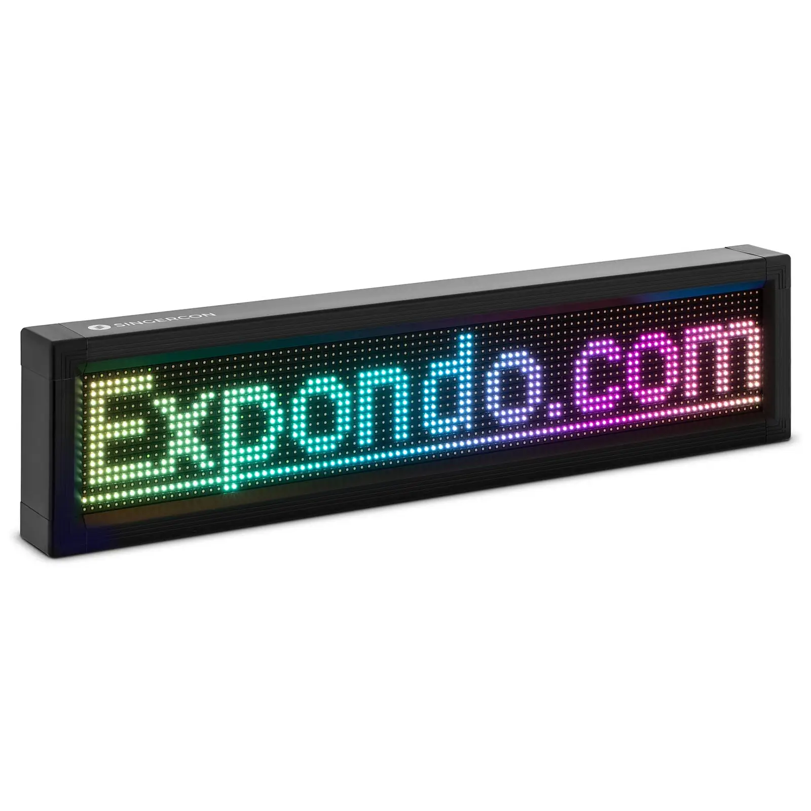 Painel LED publicidade - 96 x 16 LEDs coloridos - 67 x 19 cm - programável através de iOS e Android