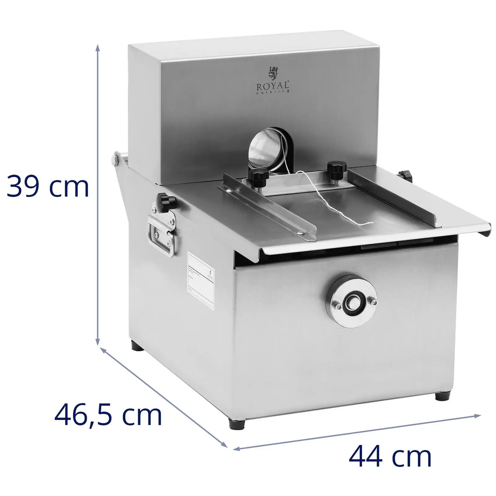 Máquina de atar salsichas - manual - aço inoxidável - 6 carretéis de fio de salsicha - Royal Catering